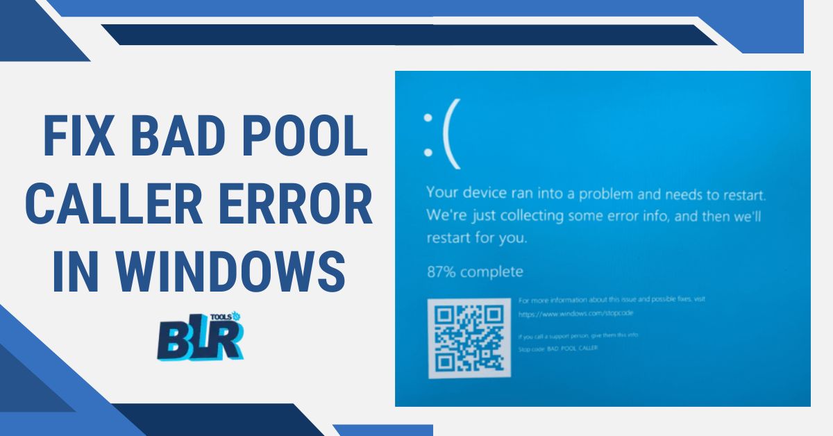  Fix BAD POOL CALLER Error in Windows